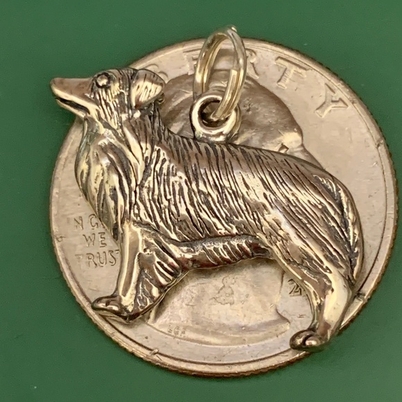 .925 Border Collie Sterling Silver Jewelry Charm #dog #pet - Picture 3 of 3
